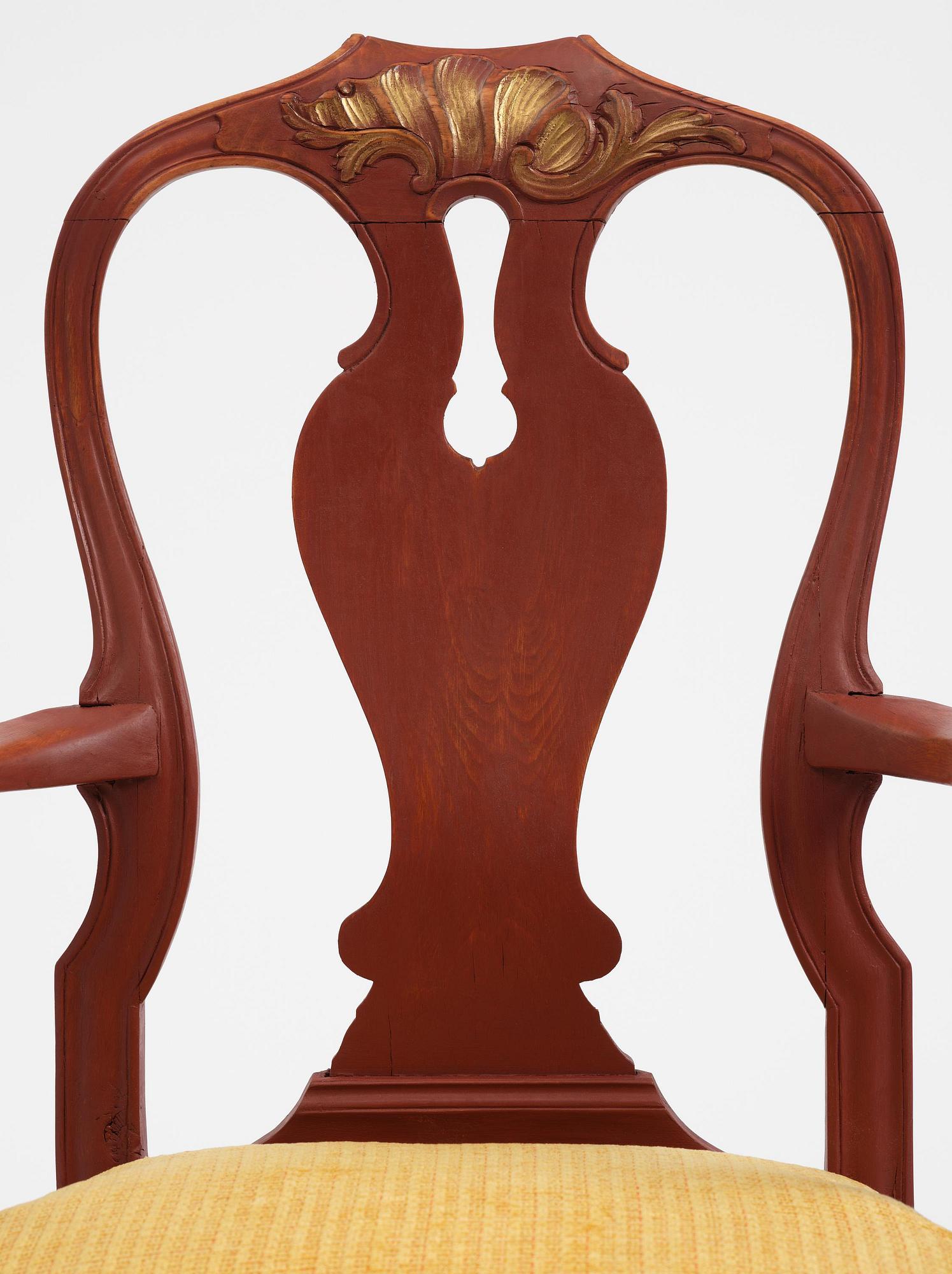 A Swedish rococo armchair, Stockholm, later part 18th century.