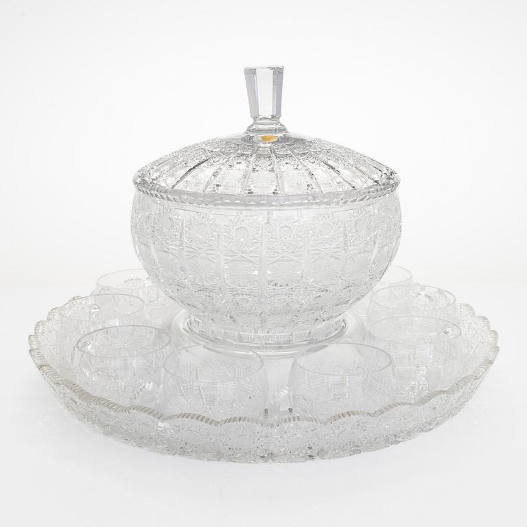 Punch bowl and 17 cups Czechoslovakia 1970s.