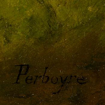 PAUL EMILE LÉON PERBOYRE, olja på pannå, signerad.