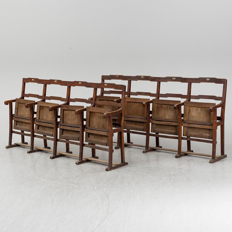 A pair of benches from the early 20th century.