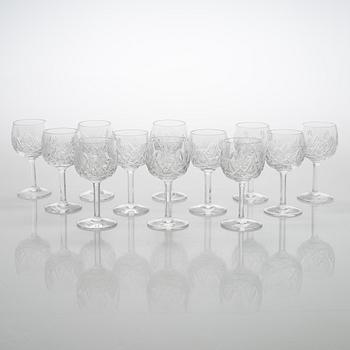 An 'Yrjö' crystal glassware set, 58 pieces, Riihimäen Lasi, Finland, latter half of the 20th century.