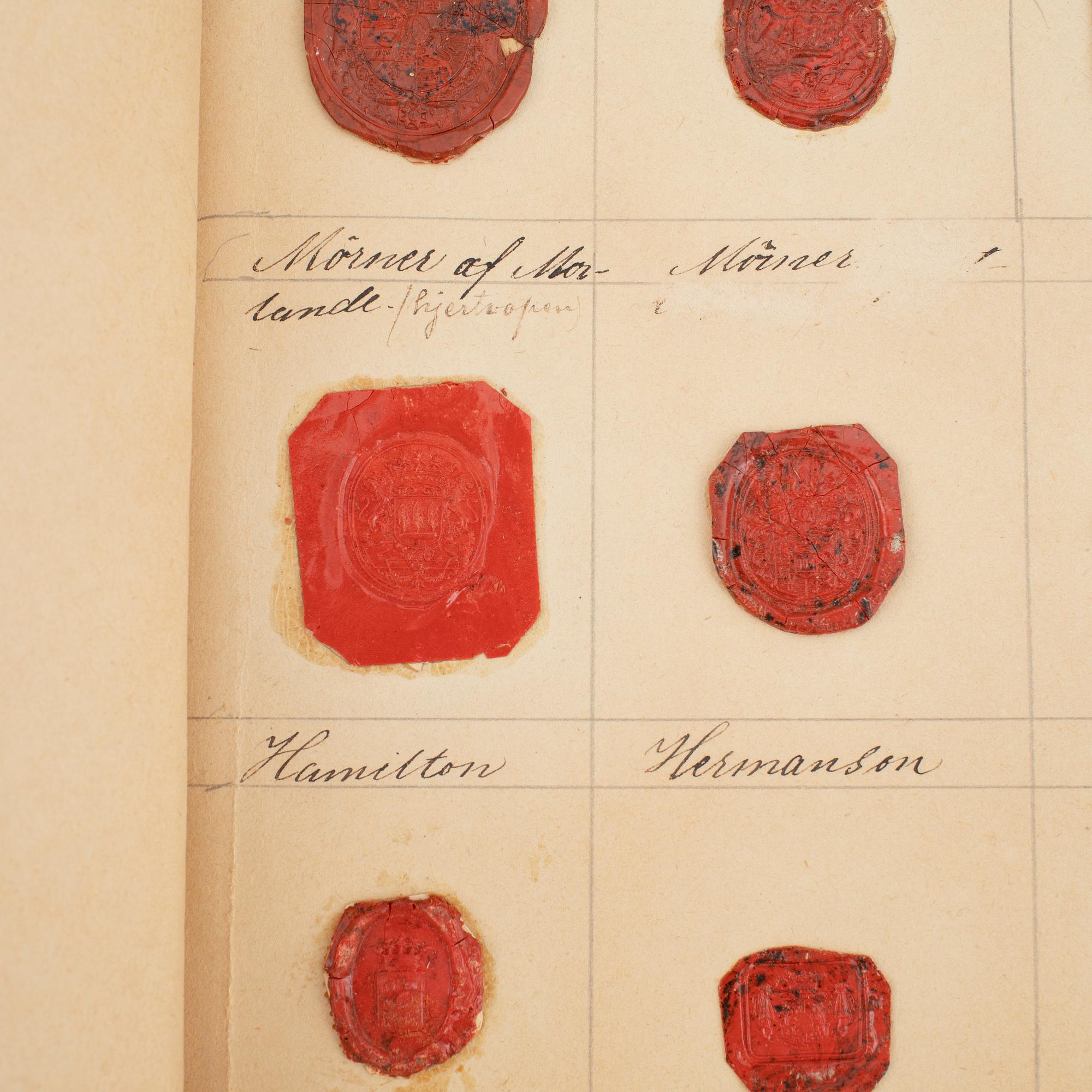 COLLECTION OF ROYAL AND NOBLE LAQUER SEALS, 19th century.