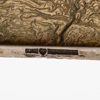 Etui och glasögonfodral, silver, samodorok-teknik, 1950-tal.