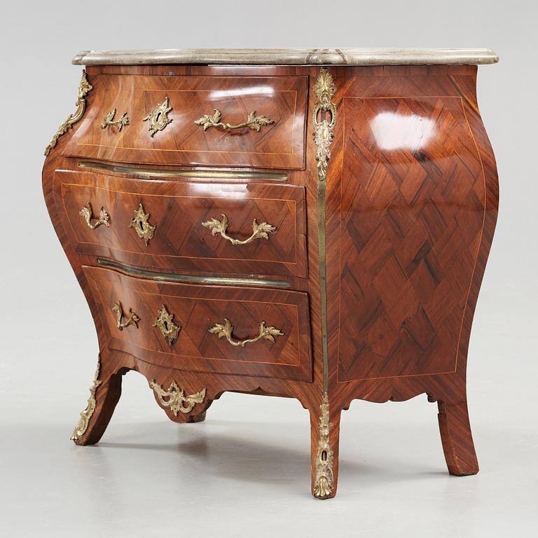 A Swedish Rococo commode by G Foltiern, master 1771.