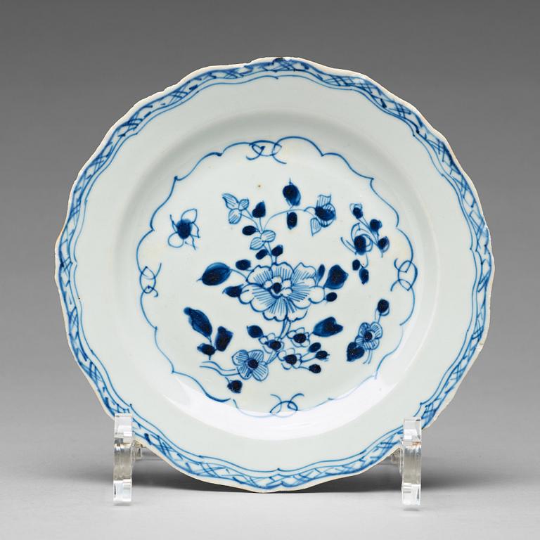 A set of 12 blue and white dessert dishes, Qing dynasty, Qianlong (1736-95).