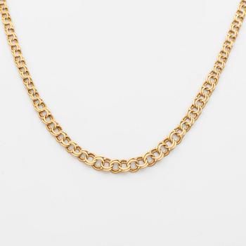 Collier, 18K guld, doserad bismarcklänk.