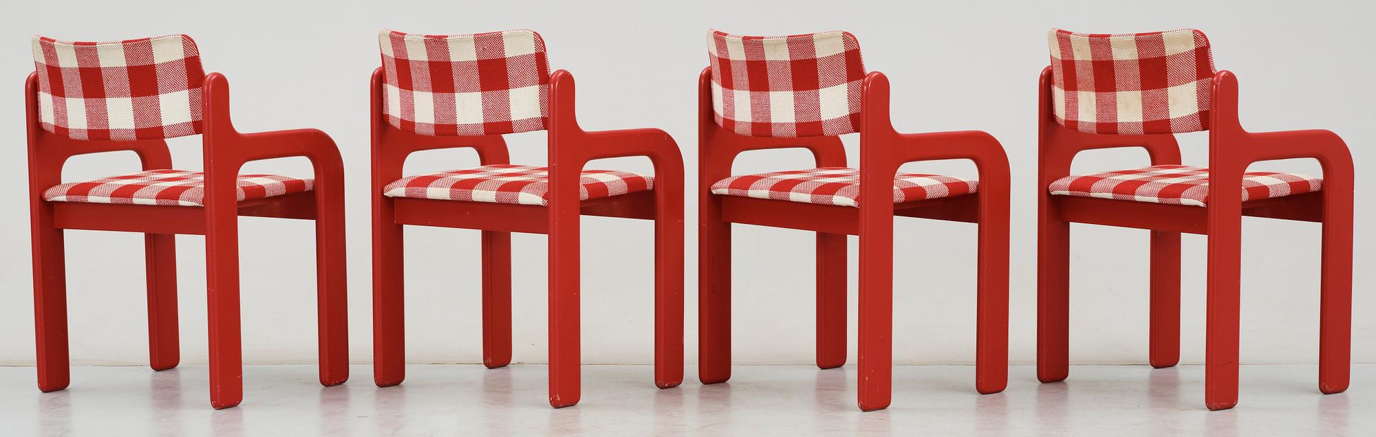 KARMSTOLAR, 4 st, Asko, Finland, 1960/70-tal.