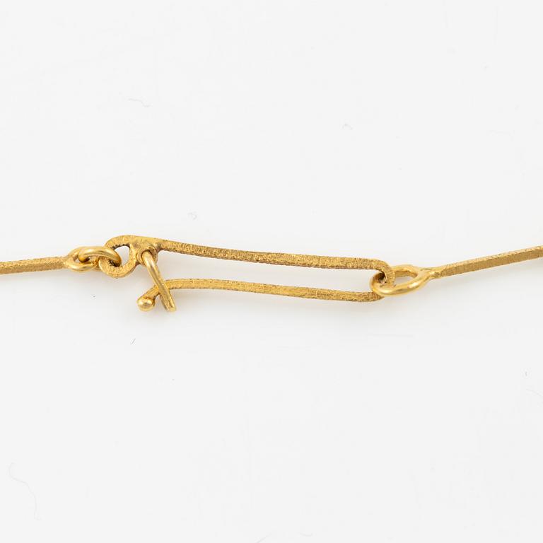 Björn Weckström, collier, 18K guld med vattenmelonturmalin, för Lapponia.