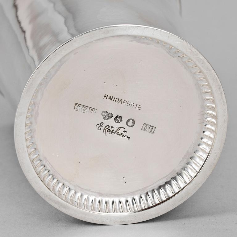 BÄGARE, silver, Eric Råström, C.G. Råström, Stockholm, 1964. Vikt 254g.