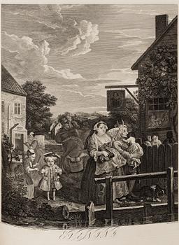 BOOK, "The Works of William Hogarth", 1822, published by Baldwin & Cradock, London.