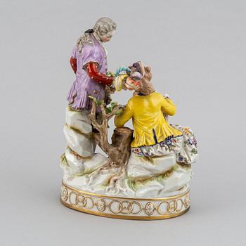 A porcelain figurine, Naples style mark, first half of the 20th century.