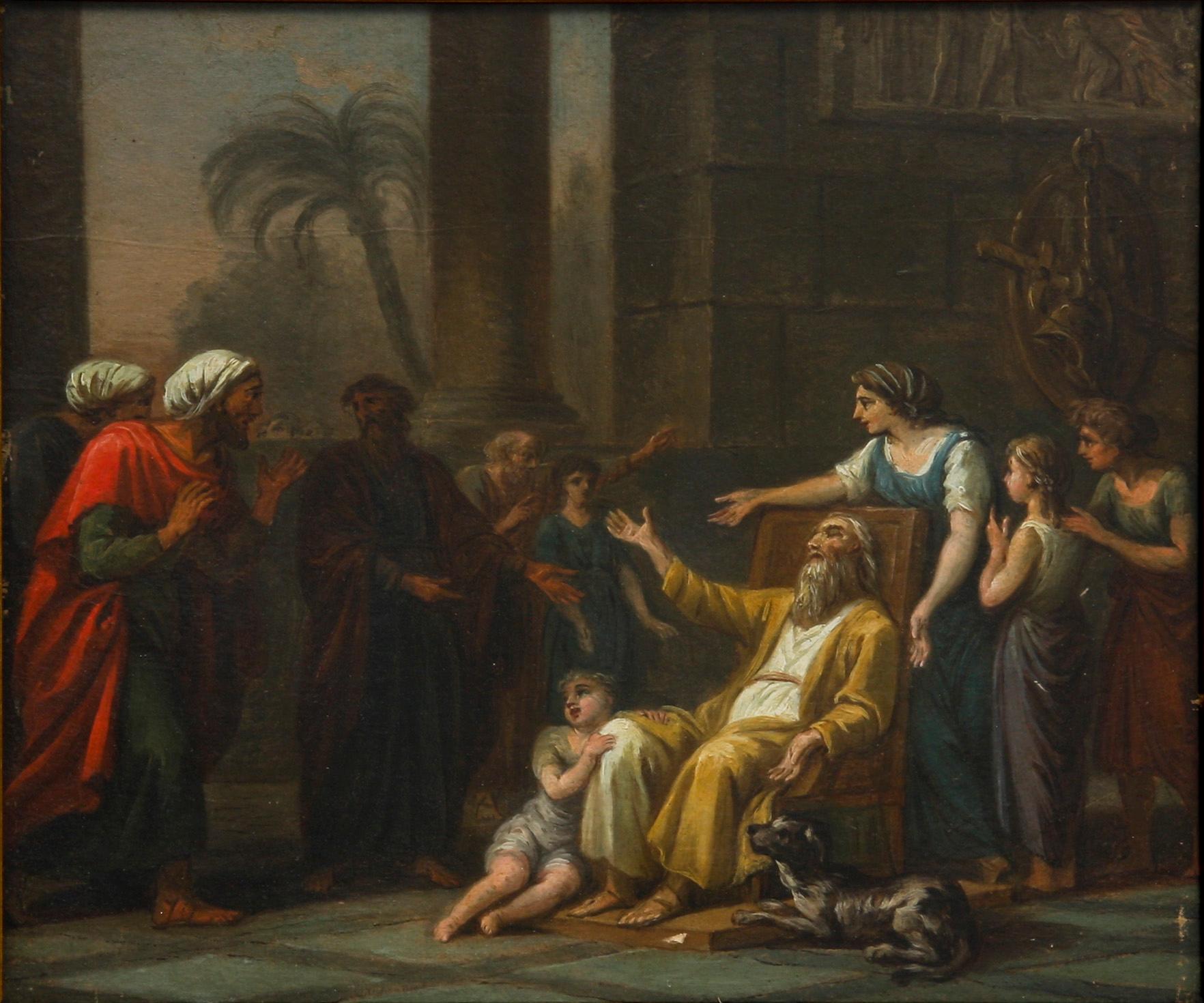 OKÄND KONSTNÄR, olja på pannå. Fransk skola, 17/1800-tal.