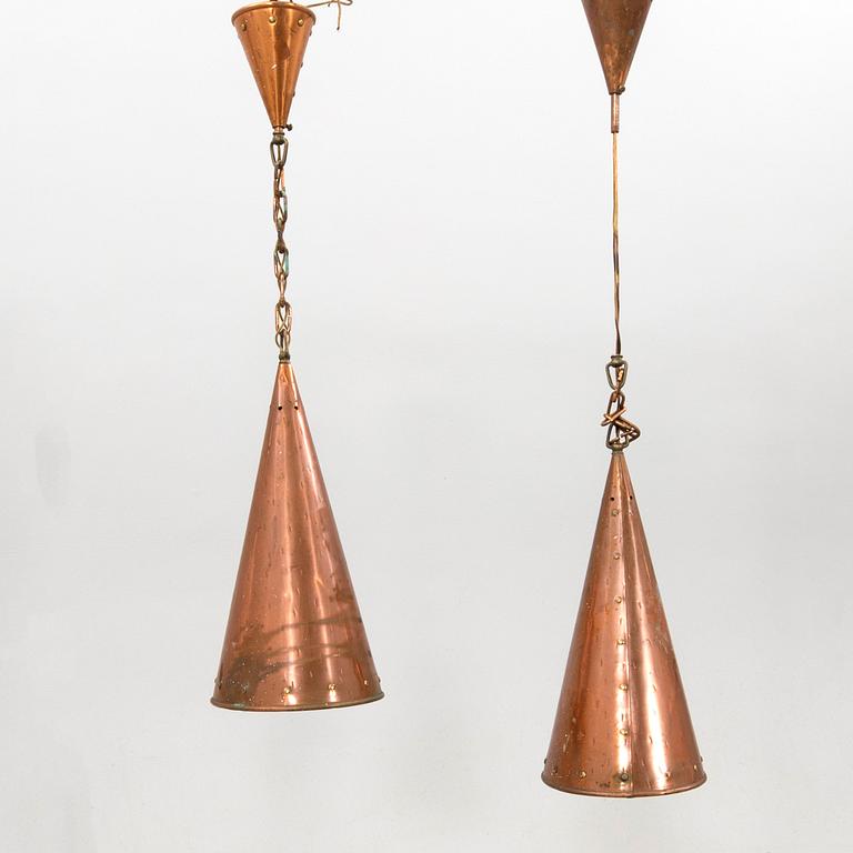 Ceiling lamps, a pair by ES Horn Aalestrup, Denmark, late 20th century.