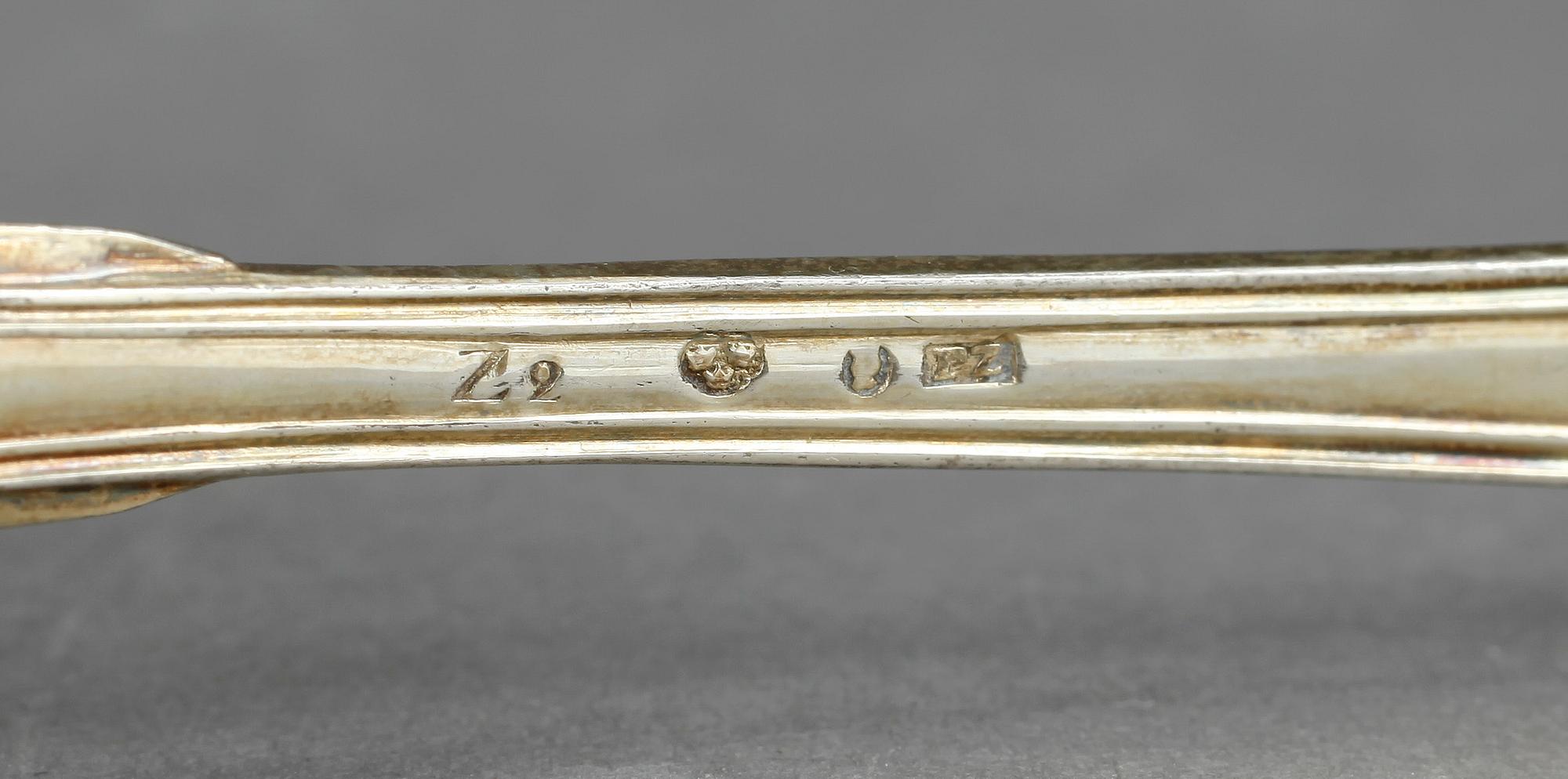 SKEDAR, 3 st, silver, olika mästare, 1800-talets första hälft. Total vikt ca 50 gram.