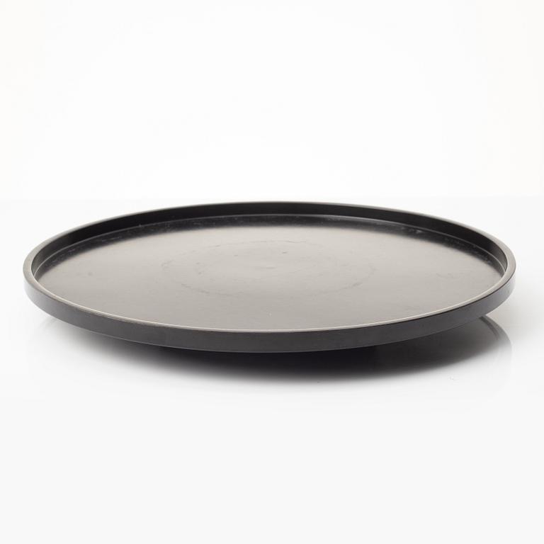 A Japanese blue and white six piece cabaret on a 'lazy Susy', secon half of the 20th century.