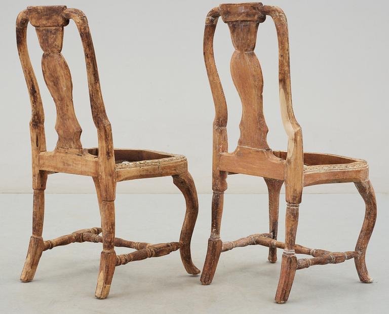 STOLAR, 2 st, senbarock, 1700-tal.