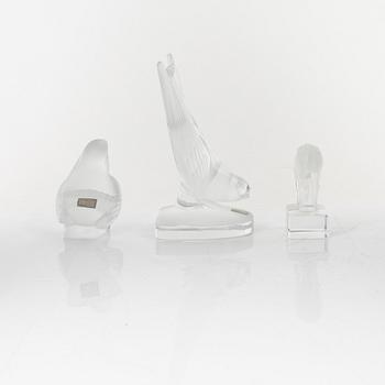 A group of the glass figurines, Lalique, France.