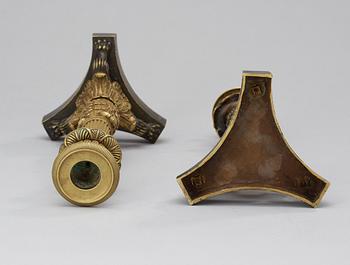 LJUSSTAKAR, ett par. Frankrike, 1800-tal.