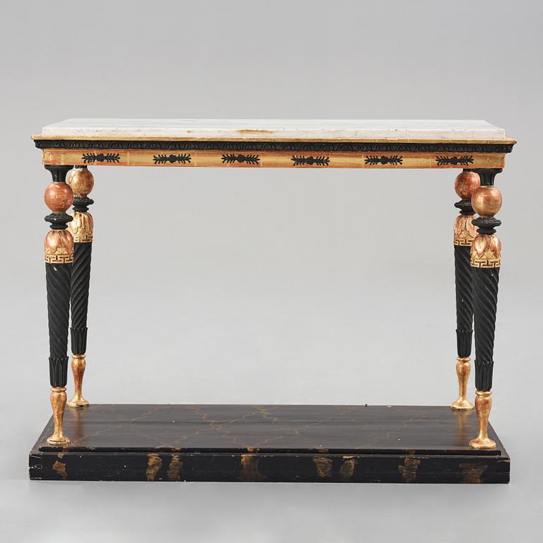 A late Gustavian early 19th century console table.