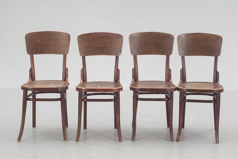 STOLAR, 4 st, Thonet, 1900-talets början, märkta.