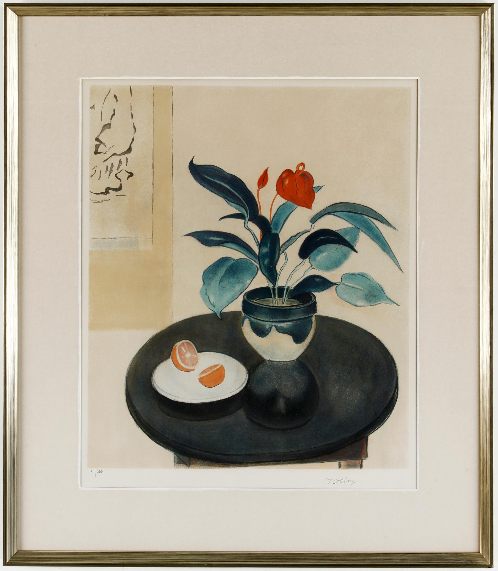 EINAR JOLIN, Mapp med 10 st Färglitografier, signerade ocg numrerade 21/360. Ramade. Mappen medföljer.