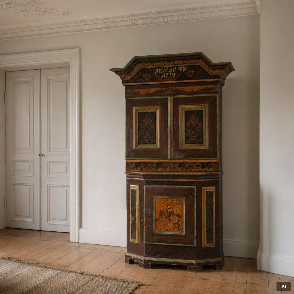 A cabinet, Dalarna, dated 1779.