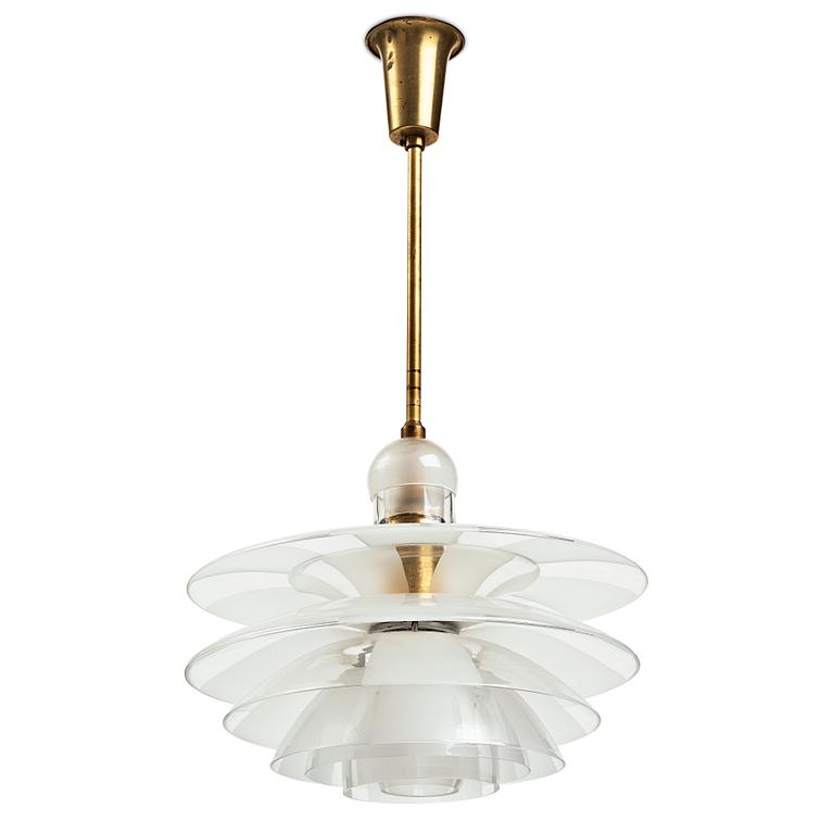 Poul Henningsen, a "Septima 4" ceiling light, Louis Poulsen, Denmark ca 1931.