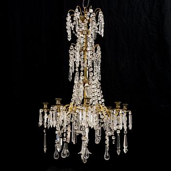 A chandelier, circa 1900.