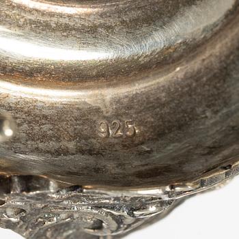 Goblet on foot, silver, 20th Century.