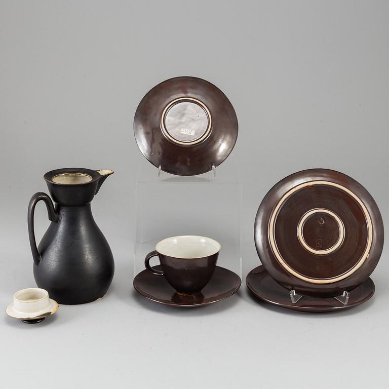 OTTO LINDIG, a five-piece stoneware cocoa service from Liebfriede Bernstiel, Germany, circa 1923.