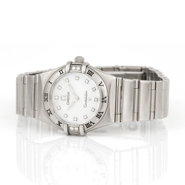 ARMBANDSUR, dam, stål med diamanter, 'Constellation', Omega.
