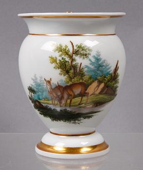 KAFFEKOPP OCH FAT, porslin, Meissen, 1800-tal.