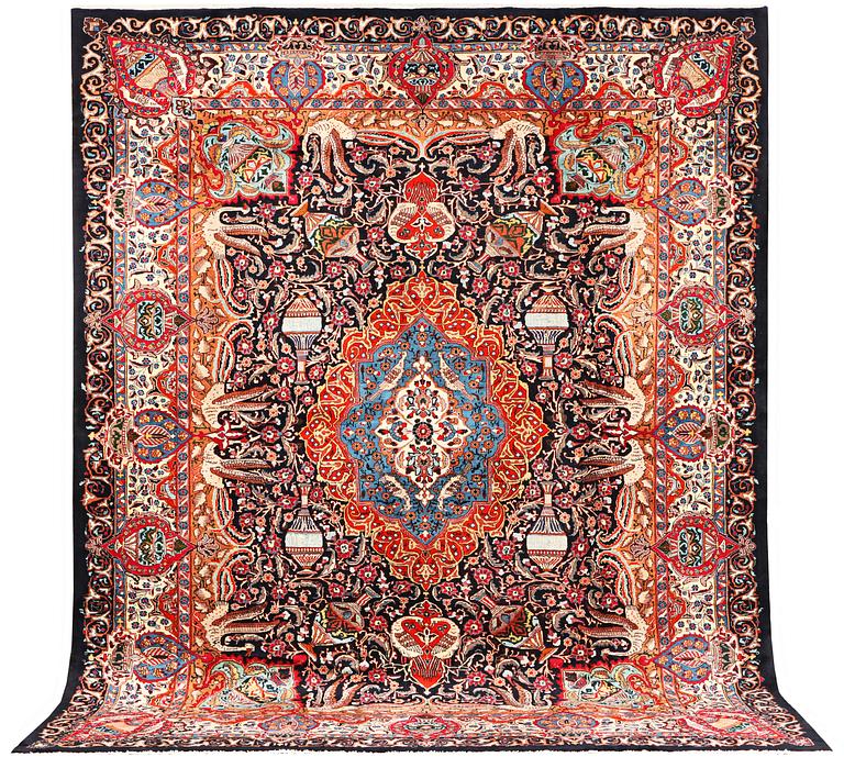 A Kashmar carpet, c. 390 x 305 cm.