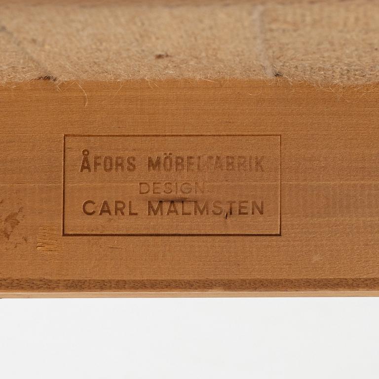 Carl Malmsten, six 'Gustavus' walnut chairs, Åfors, second part of the 20th Century.