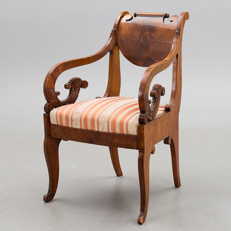 A RUSSIAN ARMCHAIRS, biedermeier first half of the 19th century.