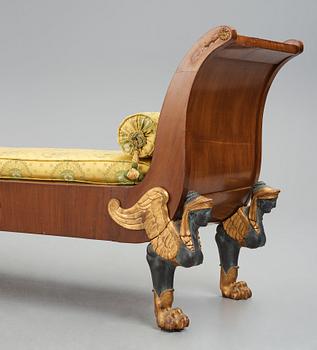 An empire /empirestyle mahogany daybed, 19th century.