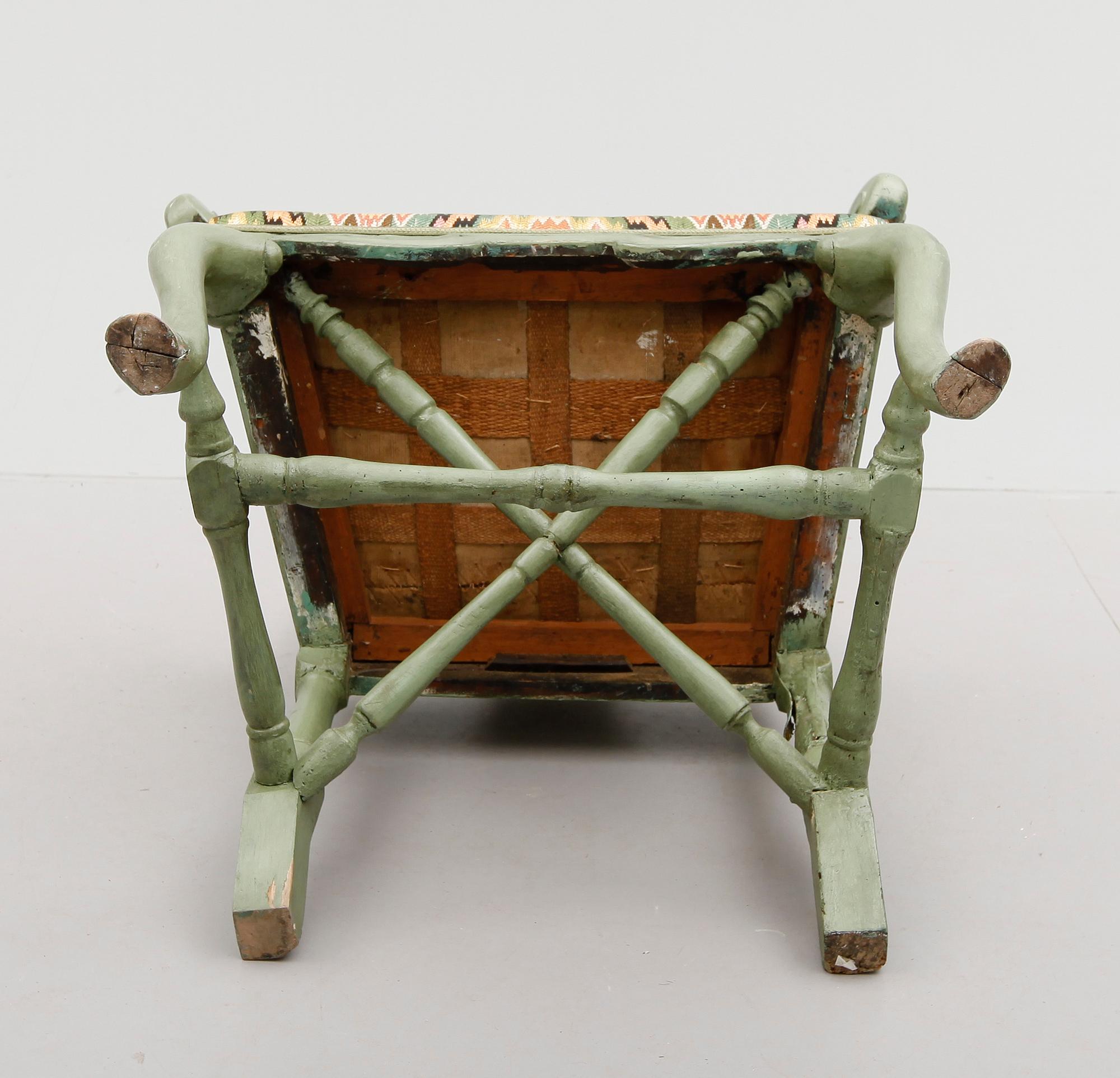 KARMSTOL, barock, 1700-tal.