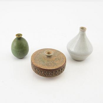 A collection of miniature vases and bowls, 10 pieces Rörstrand, second half of the 20th century.