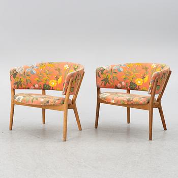 Jörgen & Nanna Ditzel, a pair of 'Kitani ND-01' armchairs, Willadsen, Vejen, Denmark, 1950s.