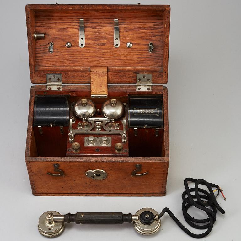 An early 20th century "mobile" telephone.