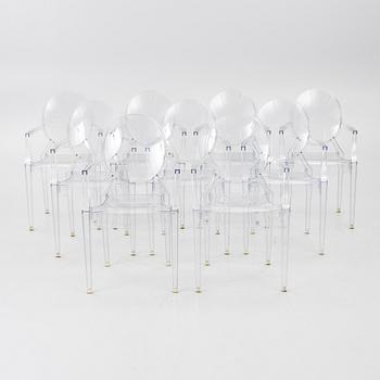 Philippe Starck, 9 armchairs, “Louis Ghost”, Kartell.