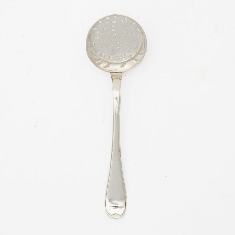 A silver sugar spoon, mark of Johan Wasserman, Lindesberg, Sweden 1785.