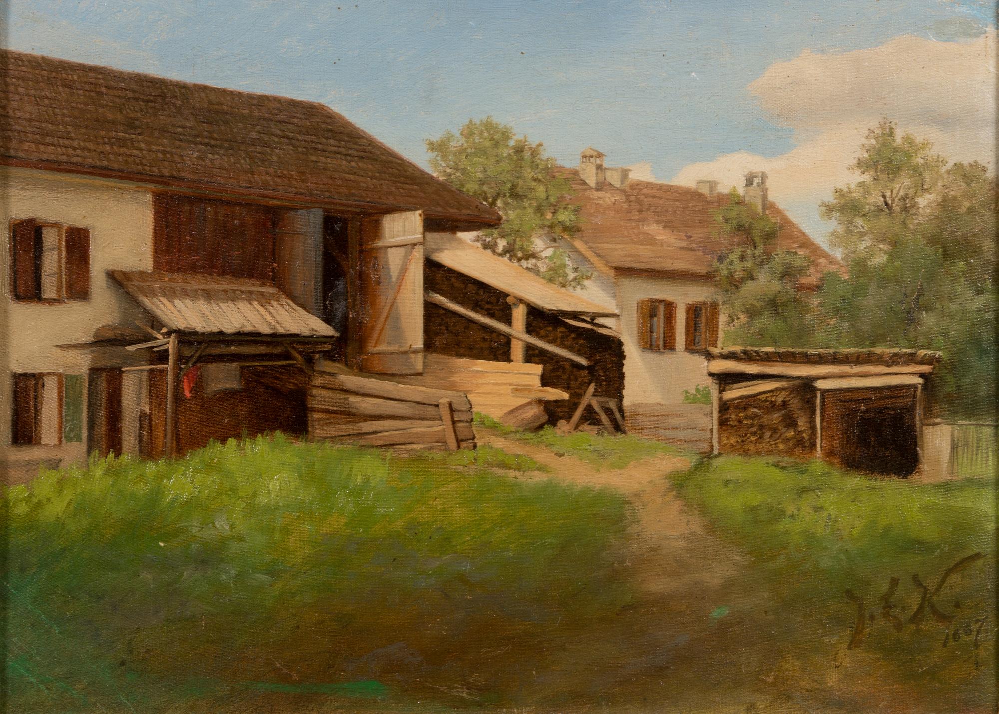 JOHAN ELIS KORTMAN, oil on canvas, laid on board, signed and dated 1887.