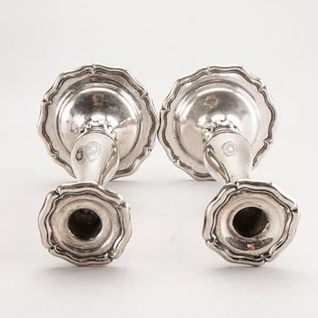 A pair of Austrian silver candle sticks Vienna 1852 weight 626 gr.