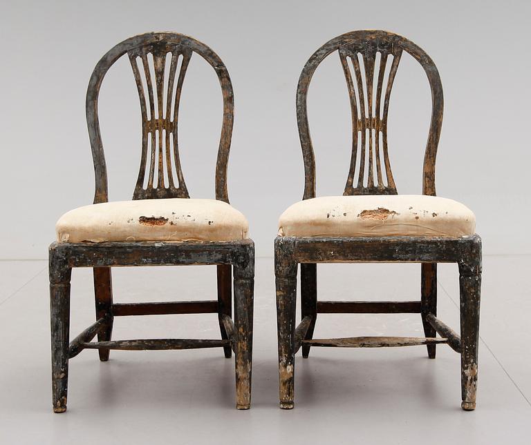 STOLAR, 1 par, gustavianska, 1700-talets andra hälft.