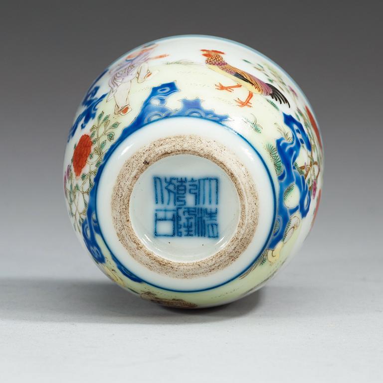 A cup, China, presumably Republic, 20th century, with Qianlong seal mark.
