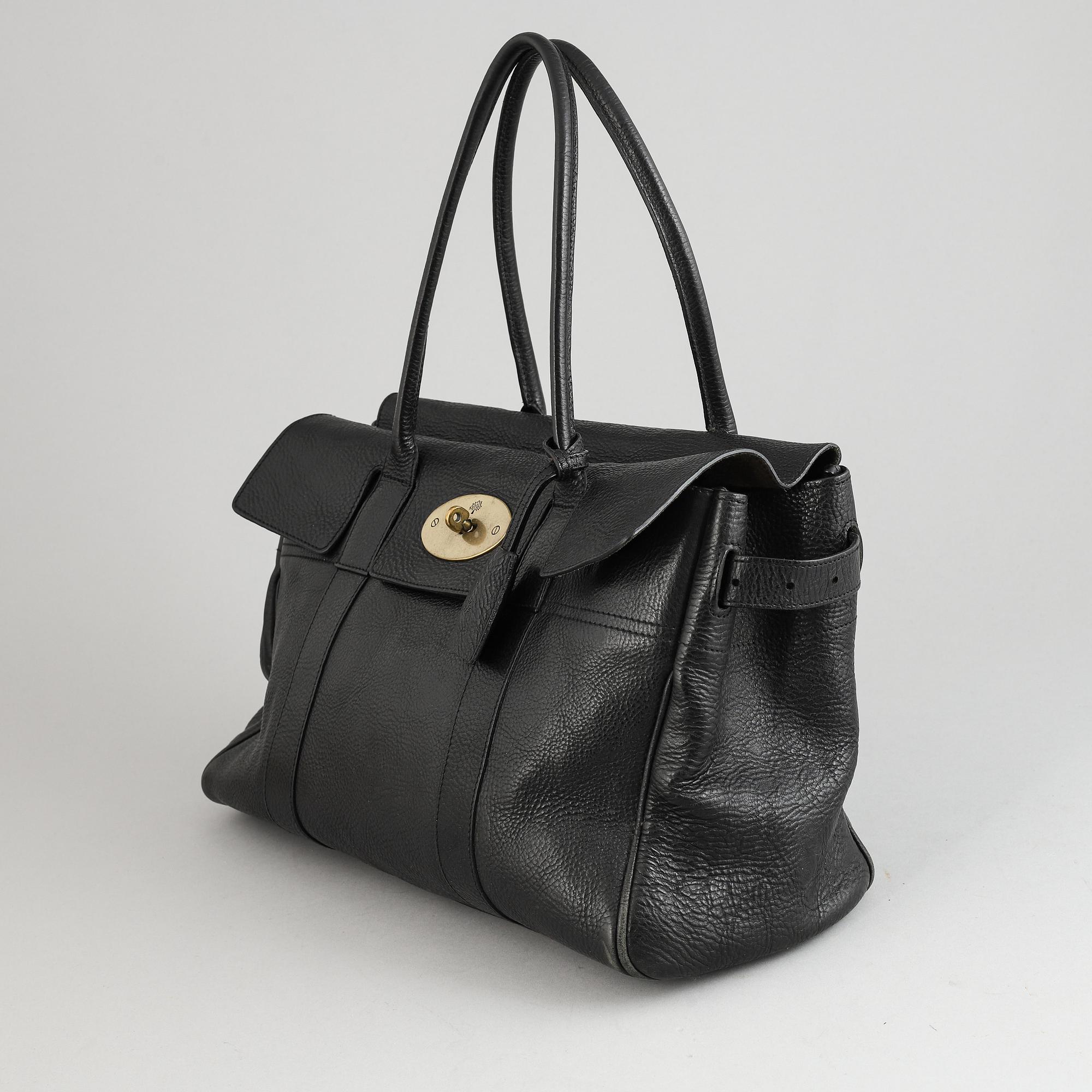 Mulberry, a black leather 'Bayswater' handbag.