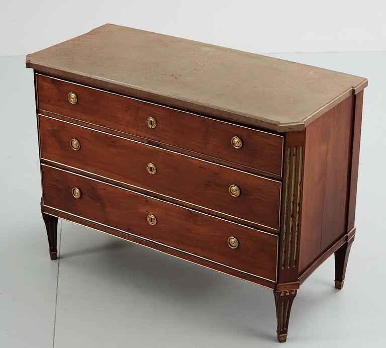 A Swedish  late gustavian bureau. 18th century.