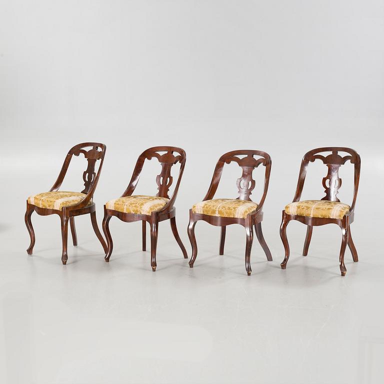 Four chairs, made around year 1900.