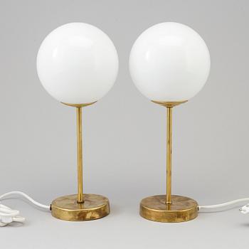 BORDSLAMPOR, ett par, 1900-talets mitt.